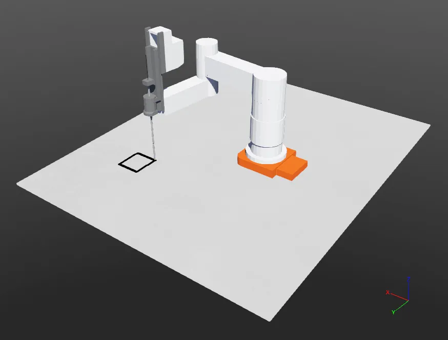 robot scara en el simulador